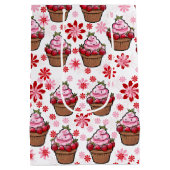 Kawaii Cupcake Design – Schattigee dessertafbeeldi Medium Cadeauzakje (Achterkant)