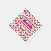 Kawaii Cupcake Design – Schattigee dessertafbeeldi Servet (Hoek)