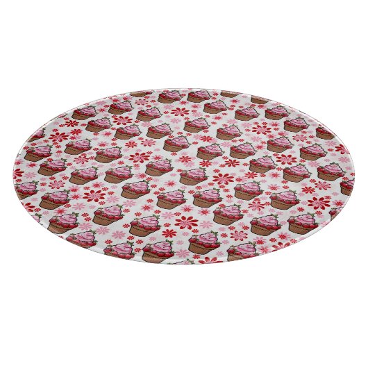 Kawaii Cupcake Design – Schattigee dessertafbeeldi Snijplank (Hoek)