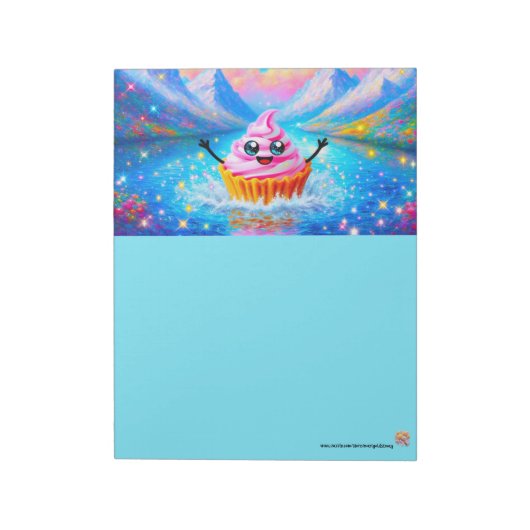 Kawaii Cupcake Dromen Notitieblok (Linkerzijde)