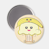 Kawaii Cupcake en Banaan Magneet (Voorkant / Achterkant)