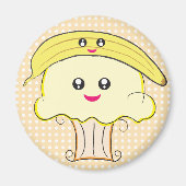 Kawaii Cupcake en Banaan Magneet (Voorkant)