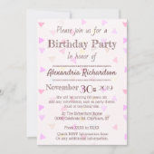 Kawaii Cupcake Hearts roze Kaart (Voorkant)