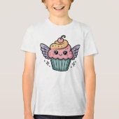  Kawaii Cupcake Kids Tri-Blend Shirt (Voorkant)