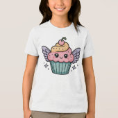  Kawaii Cupcake Kids Tri-Blend Shirt (Voorkant)