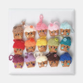 Kawaii cupcake magneet (Voorkant)