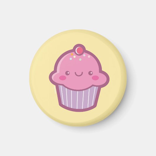 Kawaii Cupcake Magneet (Voorkant)