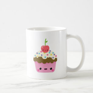 Kawaii Cupcake met Cherry bovenaan Koffiemok