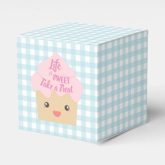 Kawaii Cupcake Pak een Treat Bedankdoosjes (Voorkant Zijde)