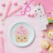 Kawaii Cupcake Pak een Treat Papieren Bordje (Feest)