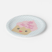 Kawaii Cupcake Pak een Treat Papieren Bordje (Gekanteld)