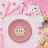 Kawaii cupcake papieren bordje (Feest)