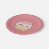 Kawaii cupcake papieren bordje (Gekanteld)