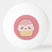 Kawaii cupcake pingpongbal (Voorkant)