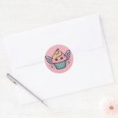Kawaii Cupcake Ronde Sticker (Envelop)