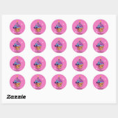 kawaii cupcake ronde sticker (Vel)