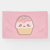 Kawaii cupcake spandoek (Horizontaal)