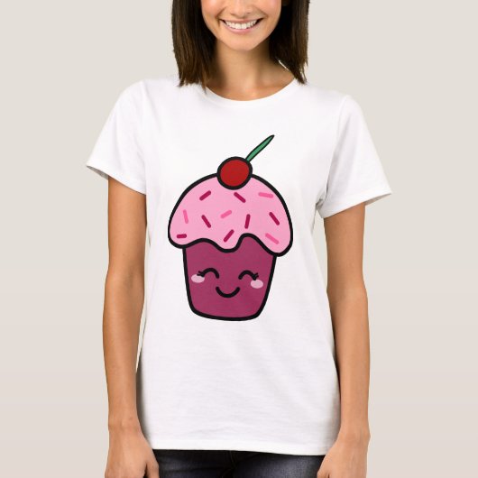 Kawaii Cupcake T-shirt (Voorkant)
