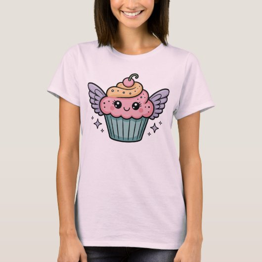  Kawaii Cupcake T-shirt (Voorkant)