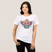  Kawaii Cupcake Tri-Blend Shirt (Voorkant volledig)