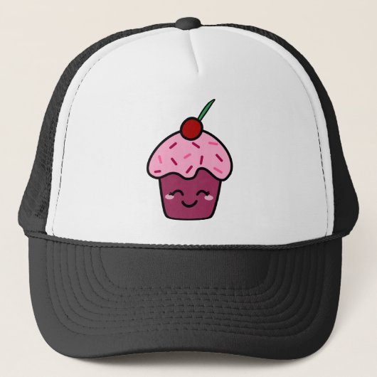Kawaii Cupcake Trucker Pet (Voorkant)