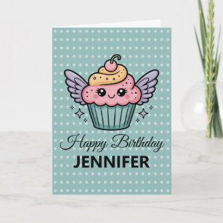 Kawaii Cupcake | verjaardagsgroet Kaart