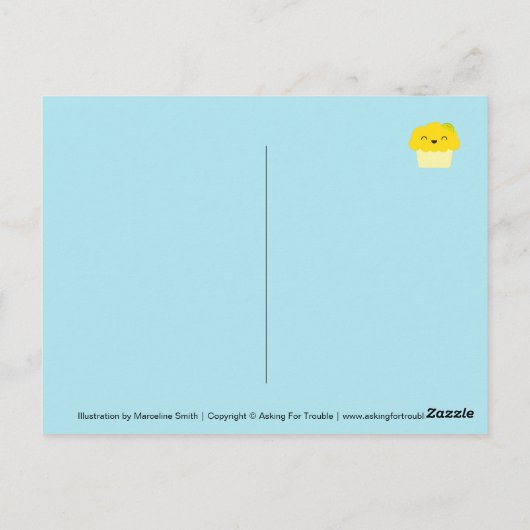 Kawaii Cupcakes Briefkaart (Achterkant)