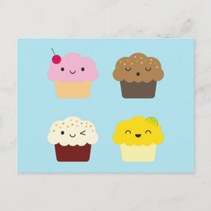 Kawaii Cupcakes Briefkaart