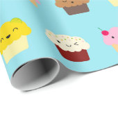 Kawaii Cupcakes Cadeaupapier (Rol Hoek)