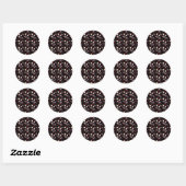 Kawaii Cupcakes Patroon accessoires Ronde Sticker (Vel)