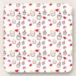 Kawaii Cupcakes Pattern accessoires Bier Onderzetter