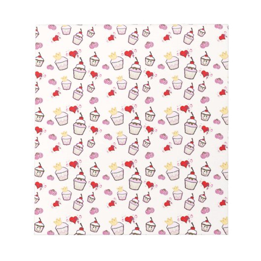 Kawaii Cupcakes Pattern accessoires Notitieblok (Voorkant)