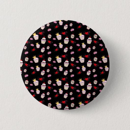 Kawaii Cupcakes Pattern accessoires Ronde Button 5,7 Cm (Voorkant)