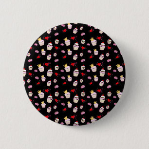 Kawaii Cupcakes Pattern accessoires Ronde Button 5,7 Cm