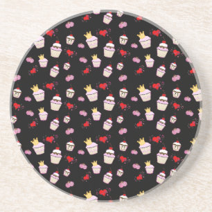 Kawaii Cupcakes Pattern accessories Zandsteen Onderzetter