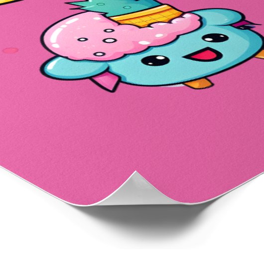 Kawaii cupcakes poster (Hoek)