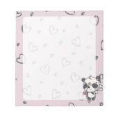 Kawaii Cupid Panda & Hearts Notitieblok (Voorkant)
