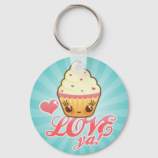 Kawaii Cuppy Cake Sleutelhanger (Voorkant)
