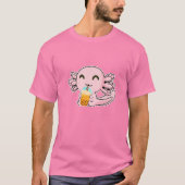 Kawaii Cute Anime Axolotl Boba Tea Bubble Milk Tea T-shirt (Voorkant)