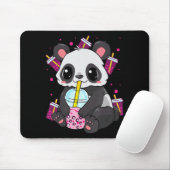 Kawaii Cute Anime Panda Boba Bubble Tea Otaku Men Muismat (Met muis)