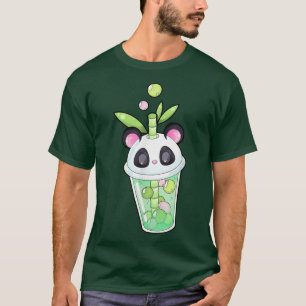 Kawaii Cute Anime Panda Boba Bubble Tea Otaku Men T-shirt