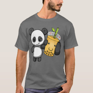 Kawaii Cute Anime Panda Boba Bubble Tea Otaku Men T-shirt