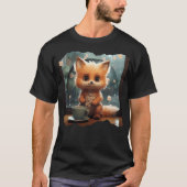 Kawaii Cute Autumn Fox T-shirt (Voorkant)
