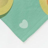 Kawaii Cute Avocados Let's Avocuddle Pattern Fleece Deken (Hoek)