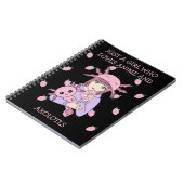 Kawaii Cute Axolotl Strawberry Milk Anime Notitieboek (Linkerzijde)
