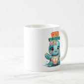 Kawaii Cute Baby Turtle Mug Koffiemok (Voorkant rechts)