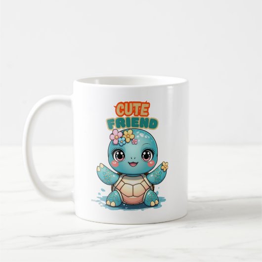 Kawaii Cute Baby Turtle Mug Koffiemok (Links)
