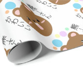 Kawaii/Cute Beer Cadeaupapier (Rol Hoek)