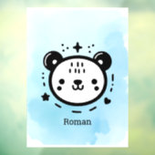 Kawaii Cute Beer Gezicht - Kawaii Minimalistische  Raamsticker (Vel 3)