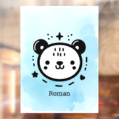 Kawaii Cute Beer Gezicht - Kawaii Minimalistische  Raamsticker (Vel 2)